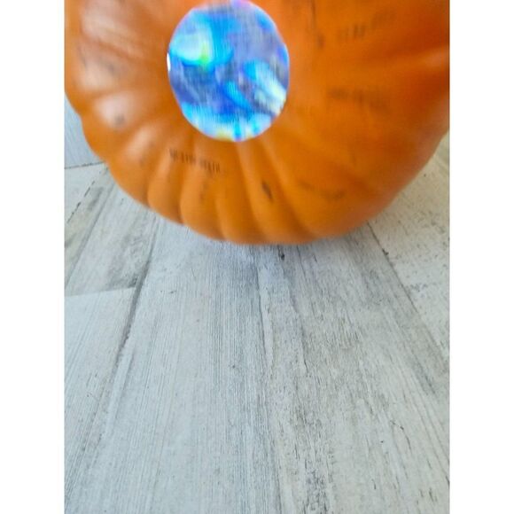 Gold sugar skull pumpkin beaded jack-o'-lantern unique prop Halloween deco - Picture 8 of 8